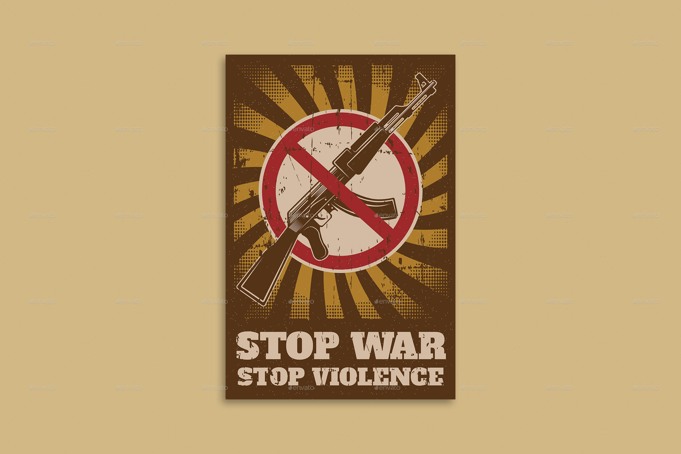 5 Vector Images Of Retro Stop War Poster Vectors Graphicriver